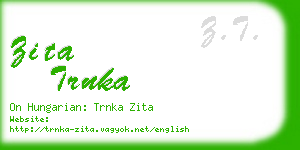 zita trnka business card